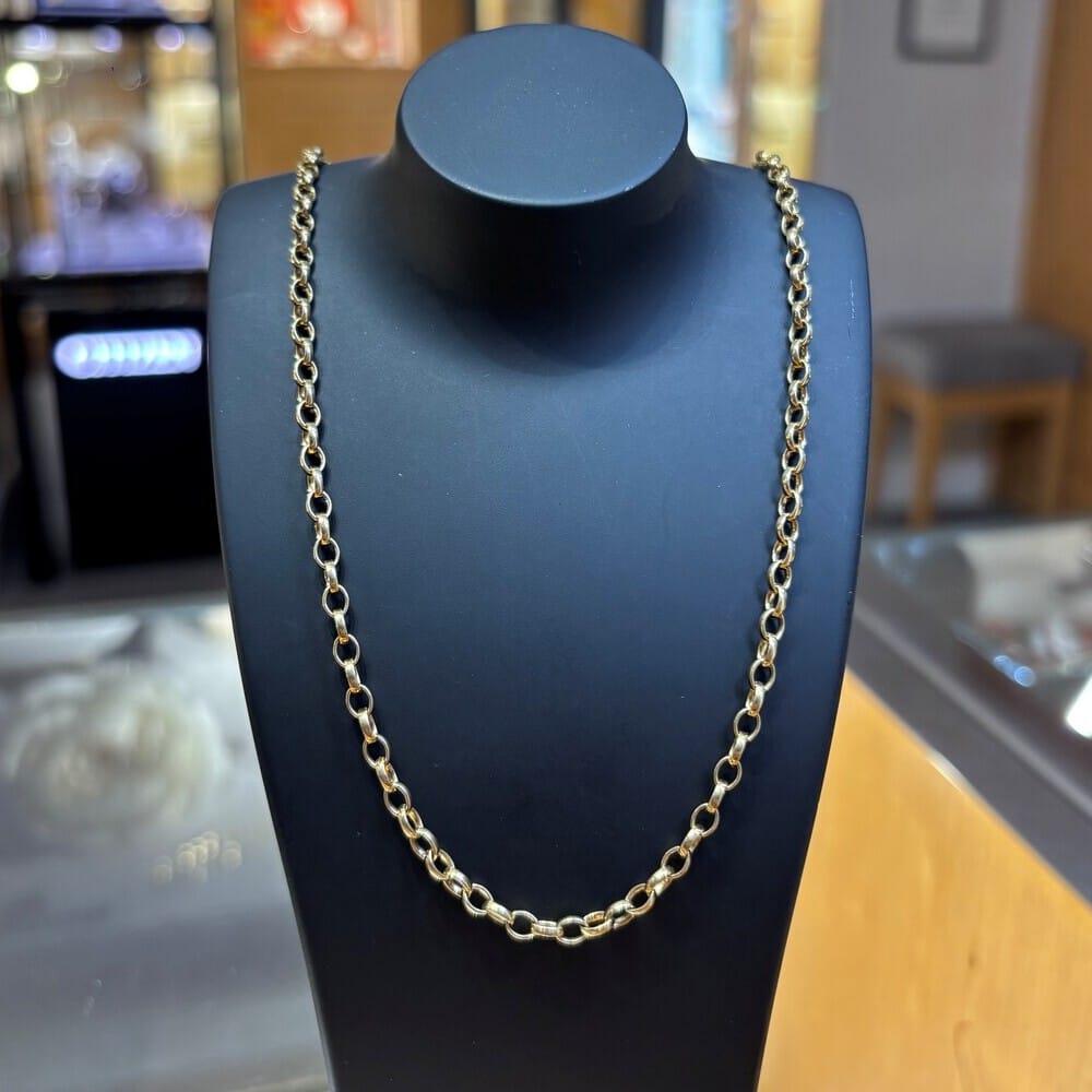 Pre-owned 9ct Yellow Gold Belcher Chain