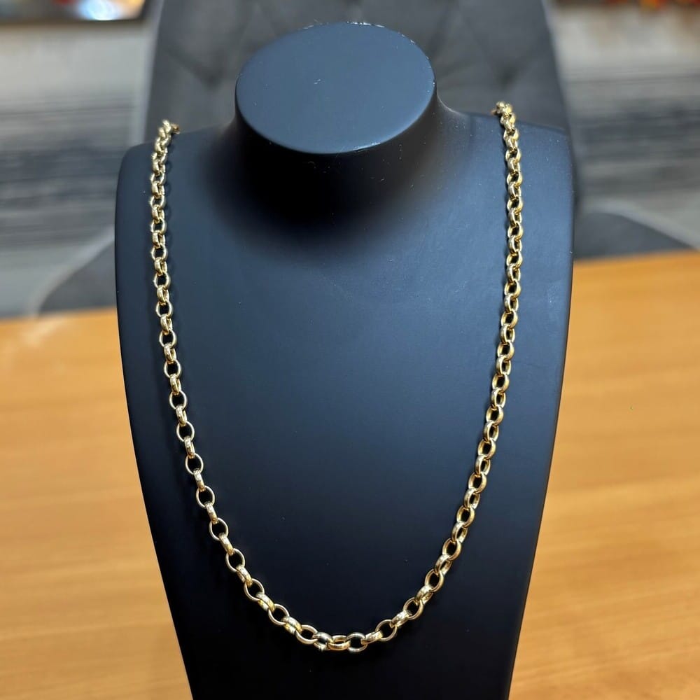 Pre-owned 9ct Yellow Gold Belcher Link Chain