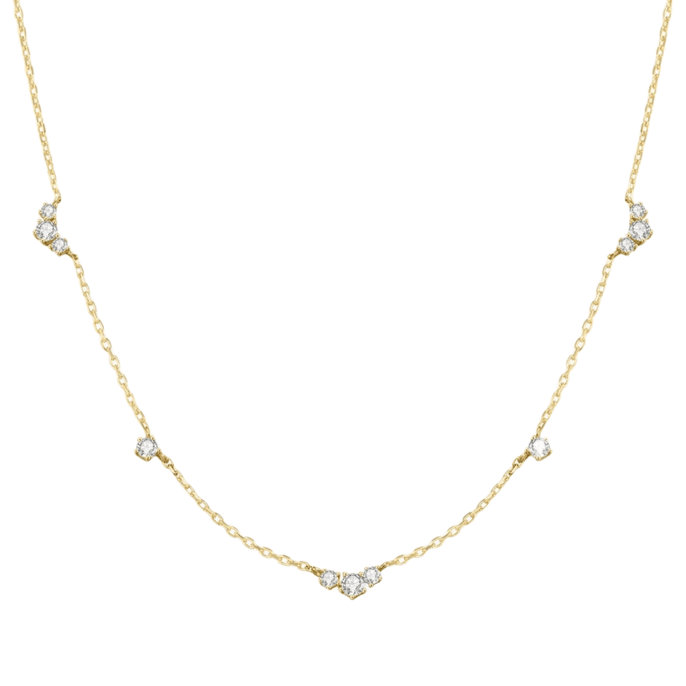 Gold Cluster & Single Station Necklace Ania Haie