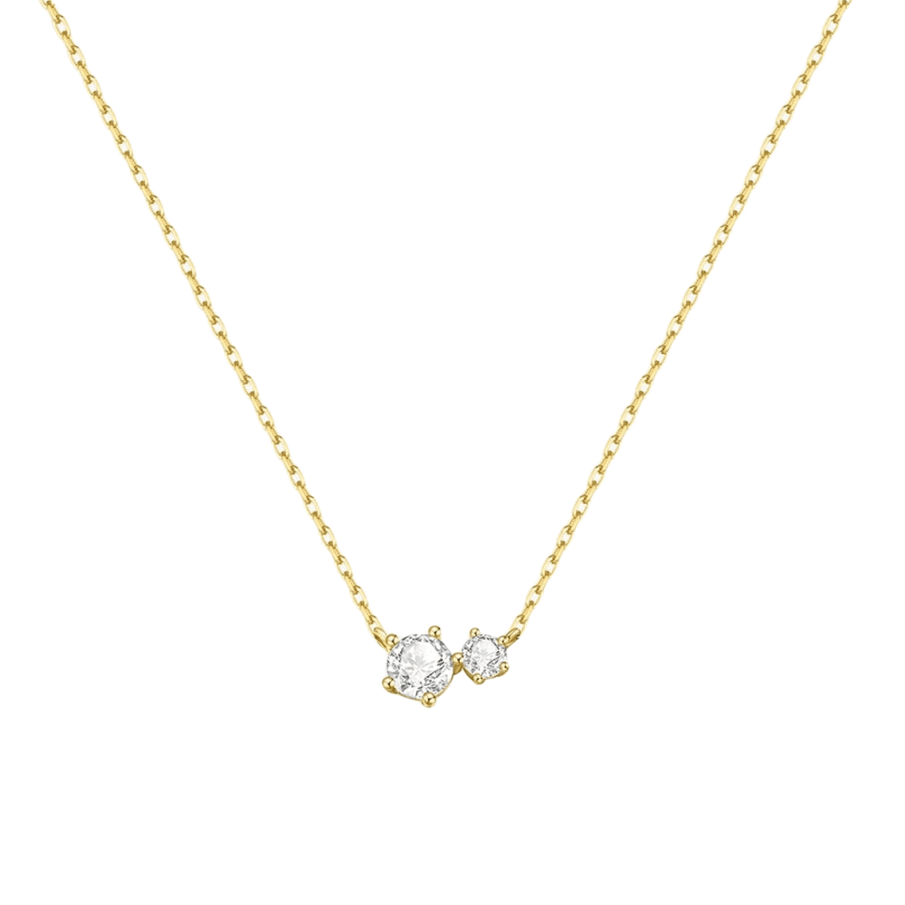 Ania Haie Gold Prong Set Duo Necklace