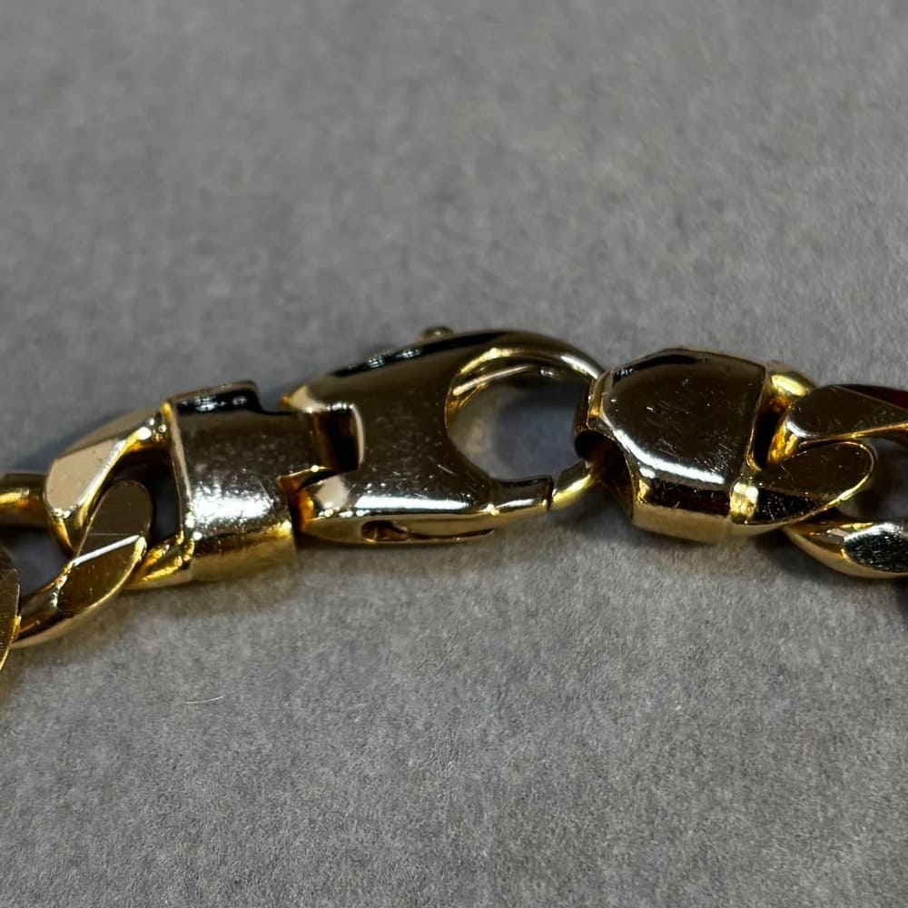 gents heavy curb bracelet clasp